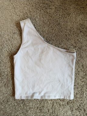 Brandy Melville One-Shoulder White Women's Tank Top